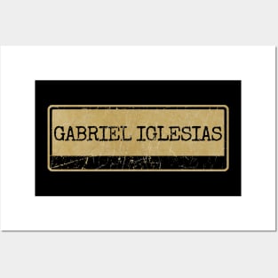 Aliska text black retro - GABRIEL IGLESIAS Posters and Art